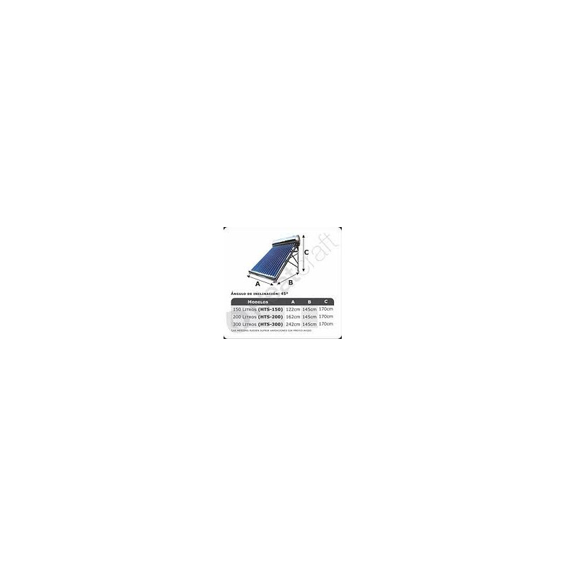HTS-200 TERMO SOLAR200 LitrosAcero Inox. HEATCRAFT